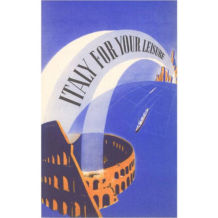 Art Print FG-58 Italy for Your Leisure, Coliseum for wholesale by Found Image Press