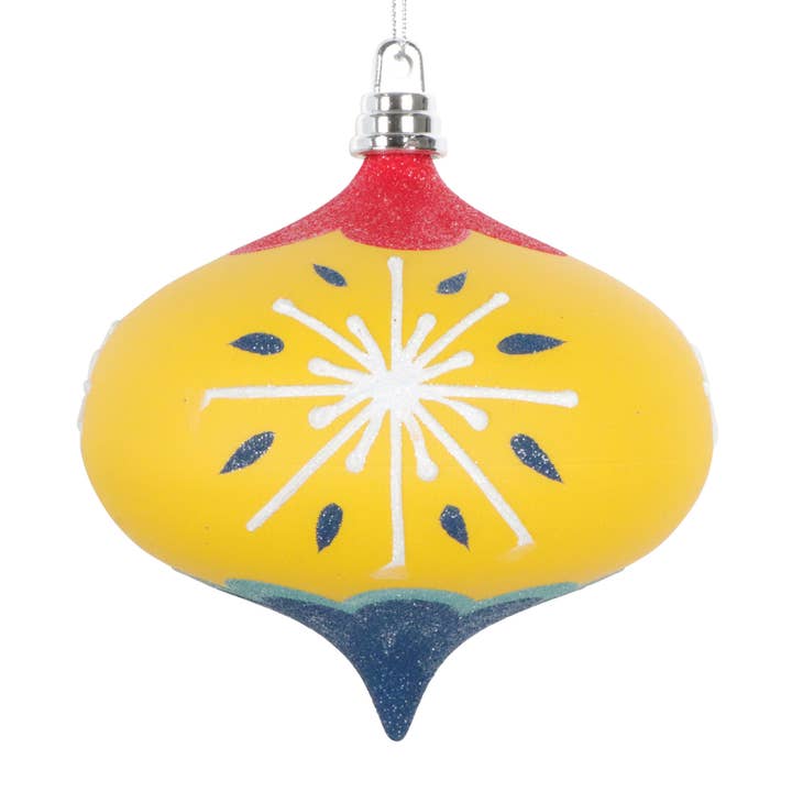 Vickerman 4" Yellow Hand-Painted Onion Orn 3/Bag for wholesale by Vickerman