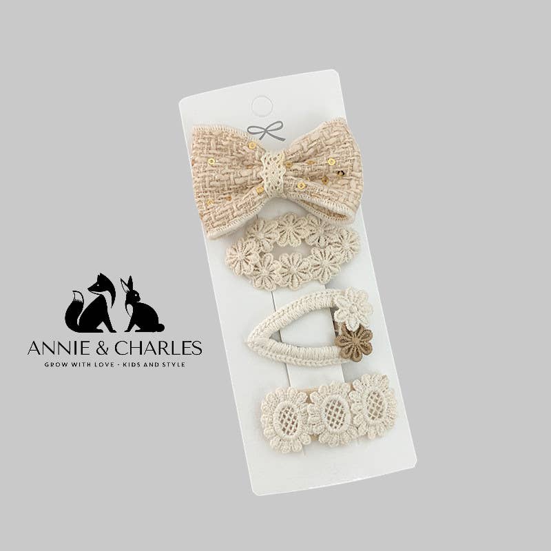 Annie & Charles - Wholesale Hair Clip - Kids - Annie & Charles® Hair Clip Set - Small Floral Splendor0
