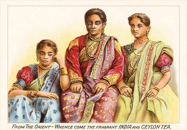 Found Image Press - Wholesale Sticker - Sticker CF-72 Indian Women in Tea Ad0