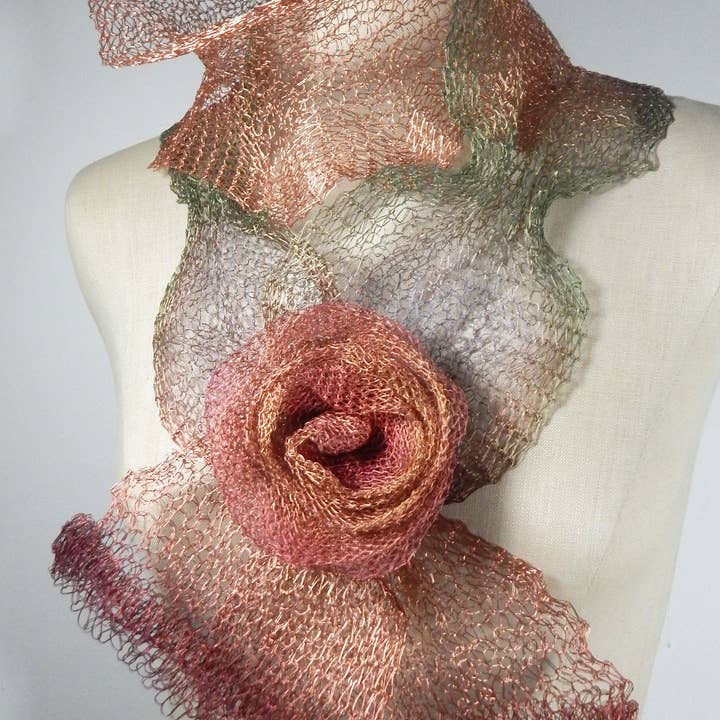 Sarah Cavender Metalworks - Wholesale Brooch - Rolled Rose PIn