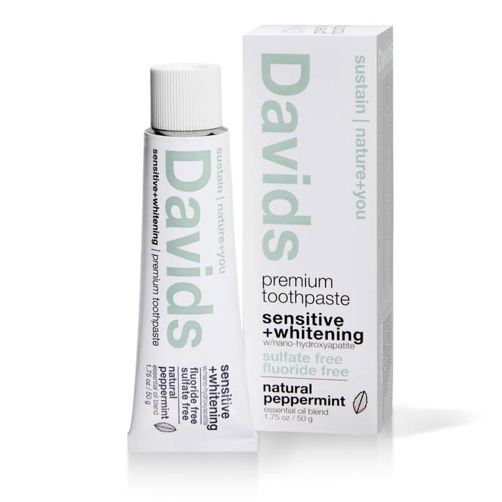 Davids Natural Toothpaste – Engroshandel Tandpasta – Davids førsteklasses tandpasta i rejsestørrelse /følsom+blegning