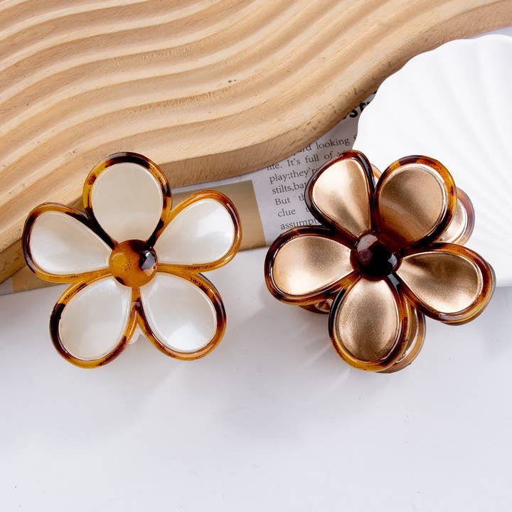 NINEXIS - Wholesale Hair Clip - Women's - CWAHA1318_FLOWER SHAPE HAIR CLAW CLIP