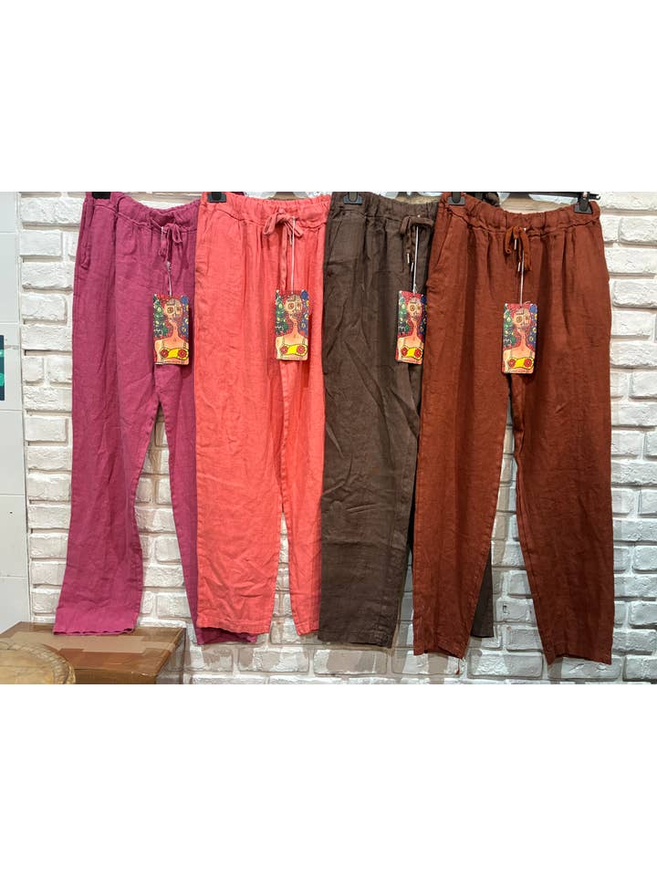 la maison des fibres naturelles - Wholesale Pants - Women's - pants 668121 100% Linen made in Italy53