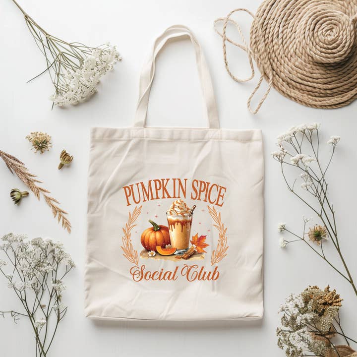iBrand Promotions - Wholesale Tote Bag - Unisex - Pumpkin Spice canvas tote bag