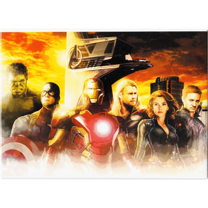 Magnet - Avengers, The - Group Shot With Avengers Tower for wholesale by Square Deal Recordings & Supplies