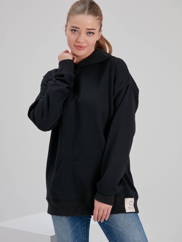 ECO BLACK HOODIE for wholesale by NOACODE