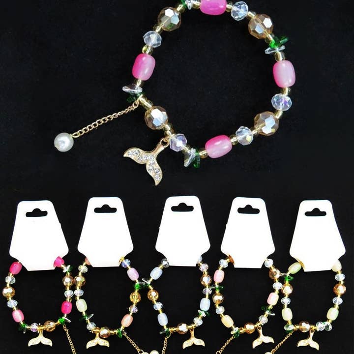 Cap Zone - Wholesale Beaded Bracelet - Mermaid Tail Beaded Stretch Bracelet