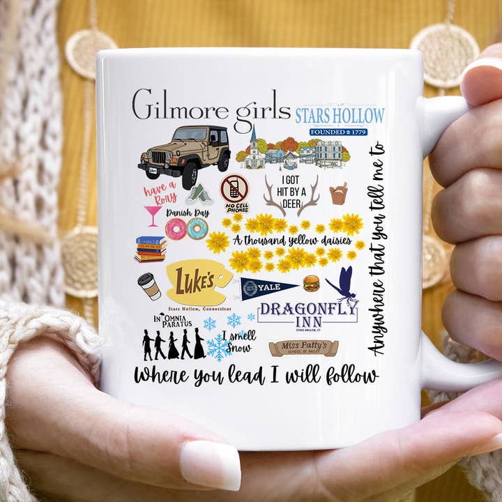 Tasse à café Gilmore Girls Collage - Star Hollow Luke's Diner pour la vente par House Of Rodan
