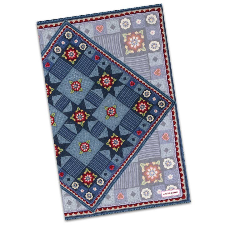 Indigo Dreams Tea Towel - Janie Crow for wholesale by Emma Ball Ltd