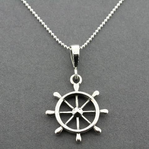 Helm pendant on 55cm ball chain - sterling silver for wholesale by Makers & Providers