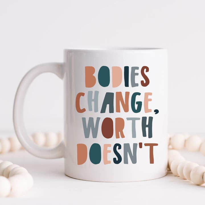 Kroppe Skift Værd Ikke Kaffekrus, Krop Positivitet Krus for engroshandel hos Hm Mugs