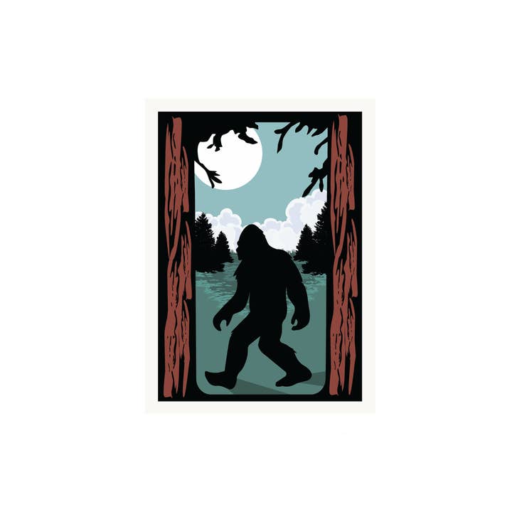 Bigfoot Landscape - Vinyl Sticker for wholesale by Graphic Heart