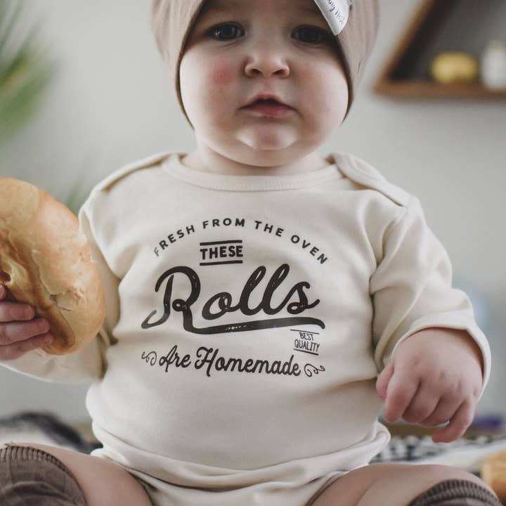 These Rolls are Homemade | Baby Bodysuit Funny Thanksgiving and other Purchase Wholesale beer open on thanksgiving. Free Returns & Net 60 Terms on Faire trending on Faire.