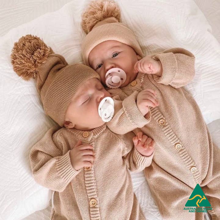 CMC Gold - Wholesale Pacifier - Baby - CMC 'Bubble' Dummies Sage + Almond