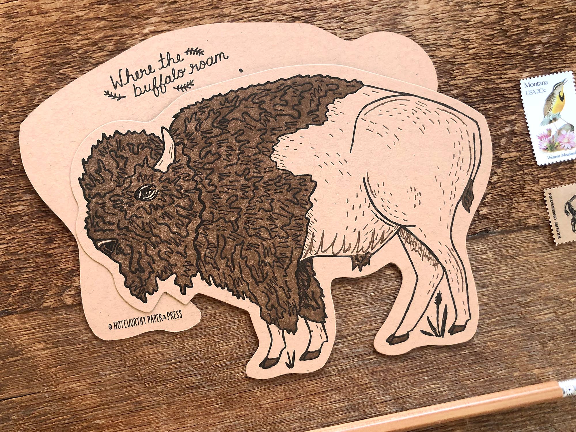 Noteworthy Paper & Press - Wholesale Postcard - Bison Postcard5