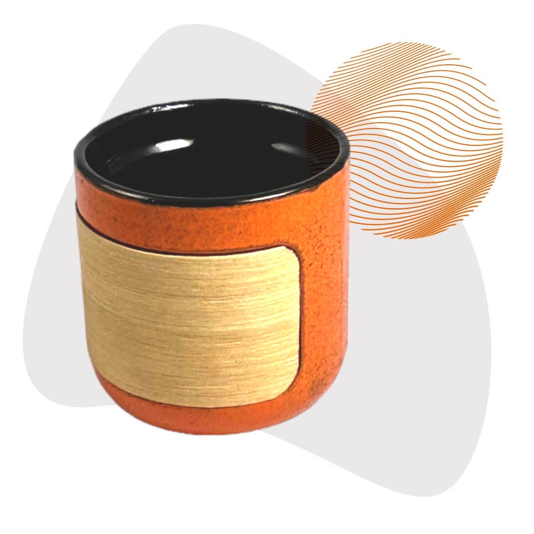 Ja-Unendlich - Wholesale Drinking Glass/Cup - Mahobin 0.25l cast iron drinking cup orange1