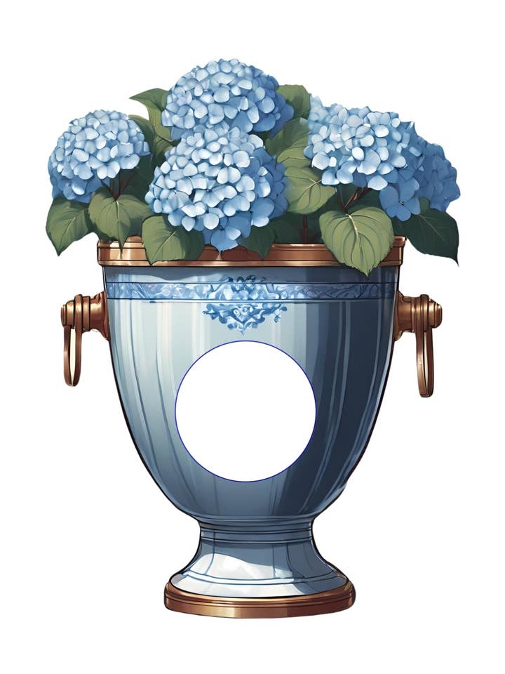 Acrylic Napkin Ring, Hydrangea Set of 4 for wholesale by Maven Home