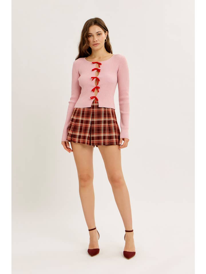 idem ditto – wholesale Knitted jumper – Women′s – BOLD STATEMENT METALLIC SWEATER KNIT TOP WITH BOWS6
