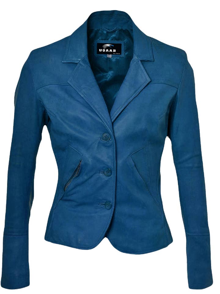Casual Elegance Leather Blazer LB/3052 for wholesale by Fazons