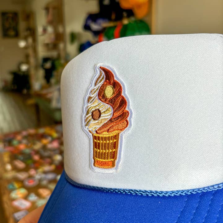 Love Your Mama Studios - Wholesale Patch - Yin Yang Ice Cream Cone Embroidered Iron On Patch3