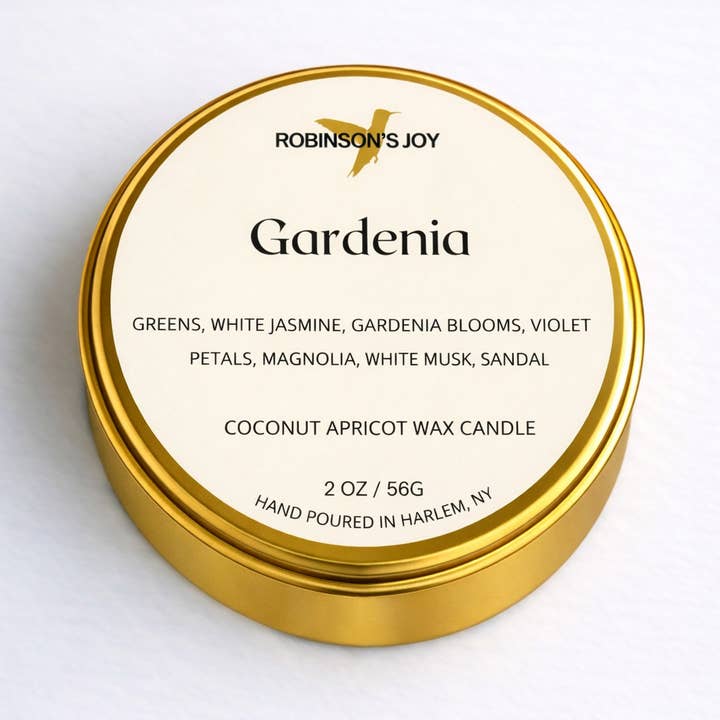 Gardenia 2oz Travel Candle - Spring 2026 for wholesale by ROBINSON'S JOY