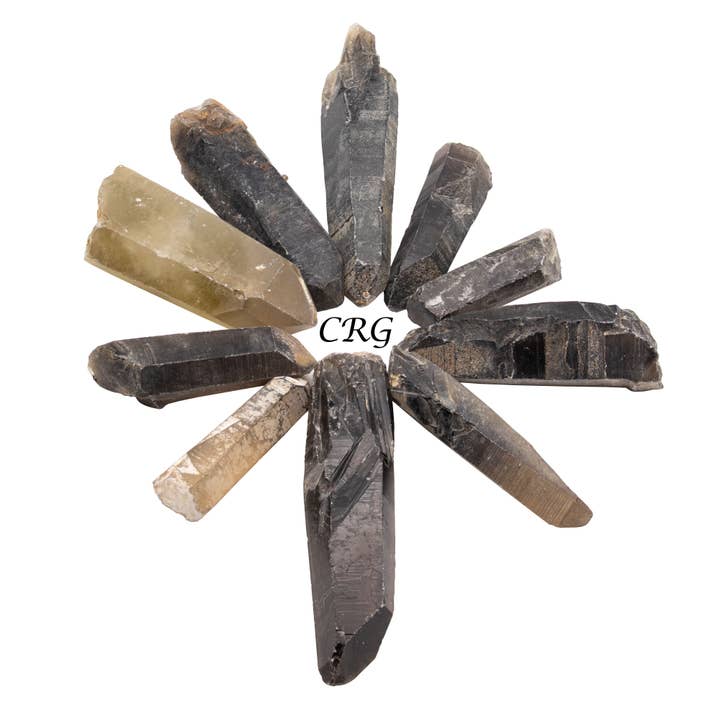 1 Kilo Lot. Himalayan Smoky Quartz Points B-grade for wholesale by Crystal River Gems LLC