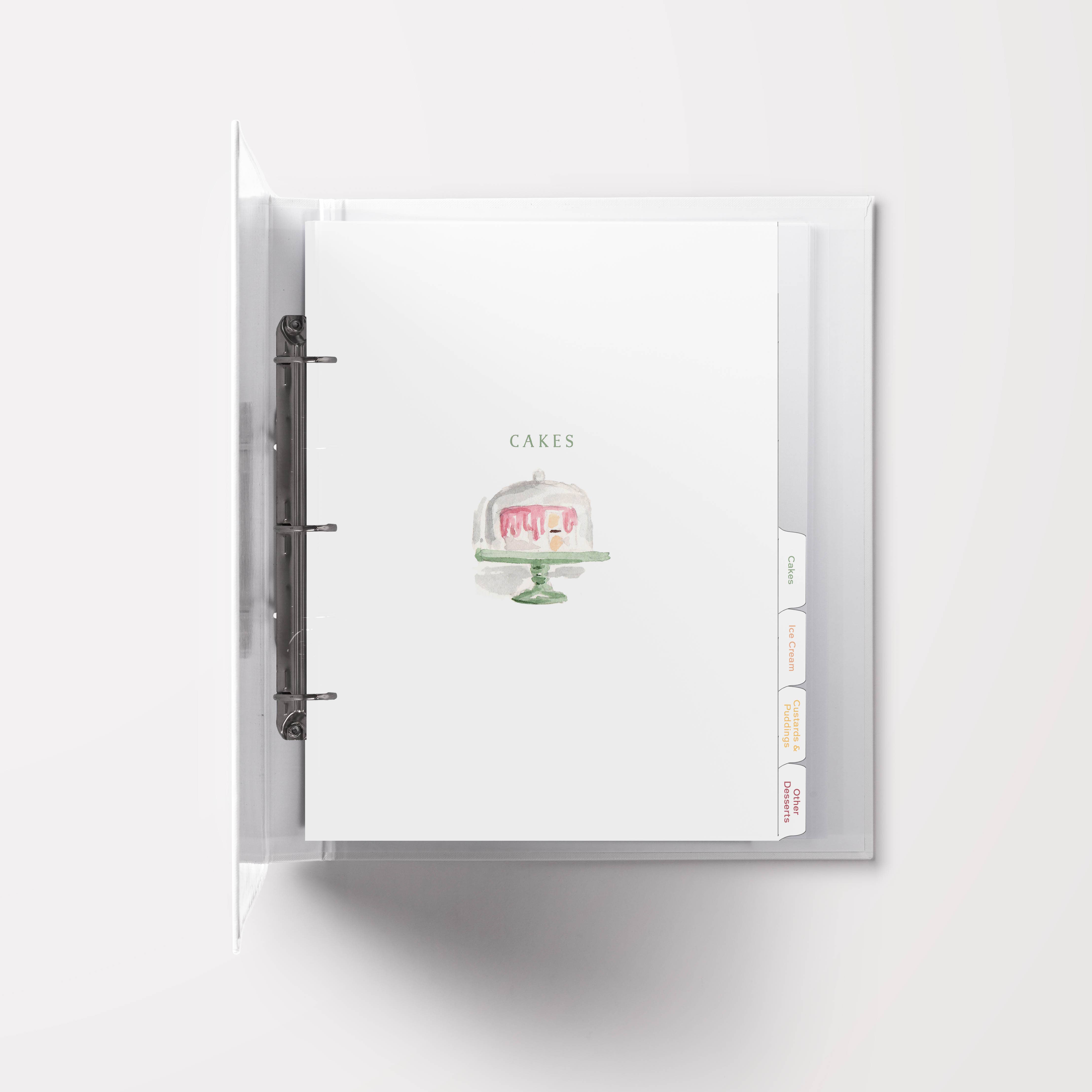 The Illustrated Life – Großhandel Ordner – Dessert-Rezept-Binder-Index Tab Teiler6