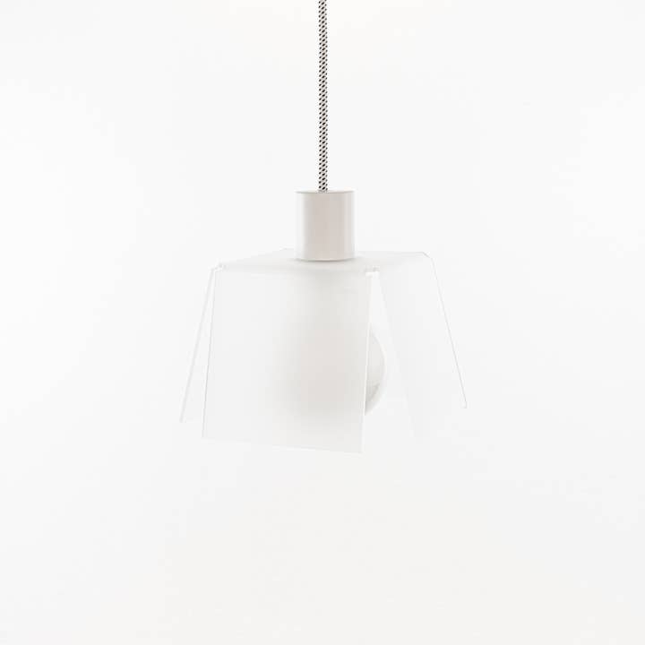 Cube Suspension Lamp, Opaline Satin White for wholesale by Crispy lab