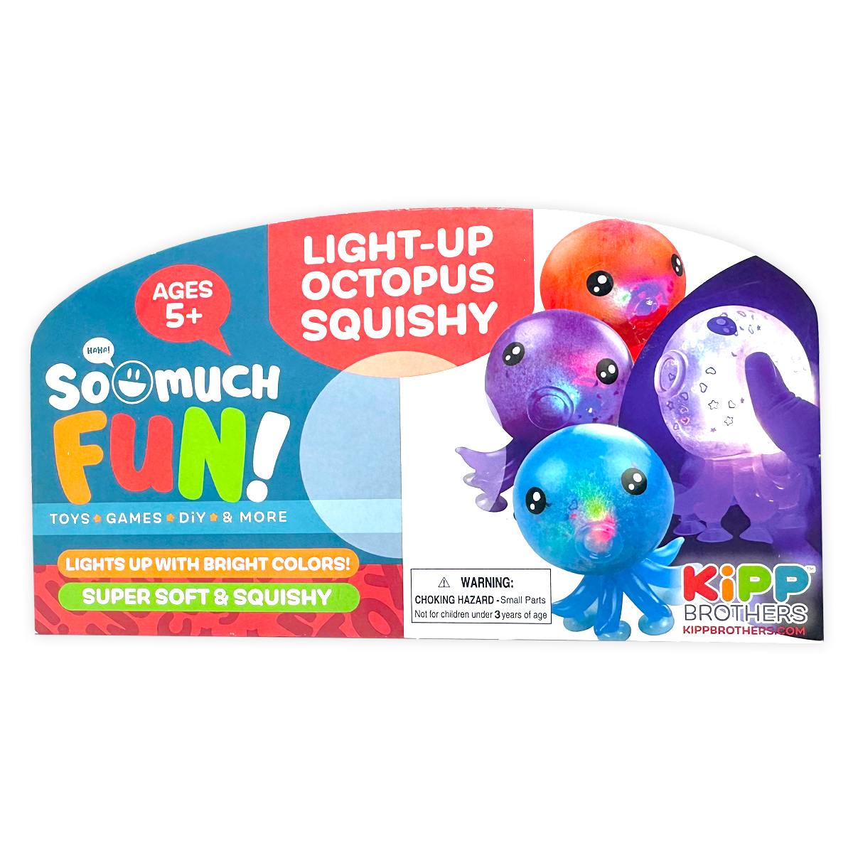 Novelty Brands - Wholesale Squishy Toy - Kids & Baby - So Much Fun! Squishy Light Up Octopus Boxed Toy - 12/Display5