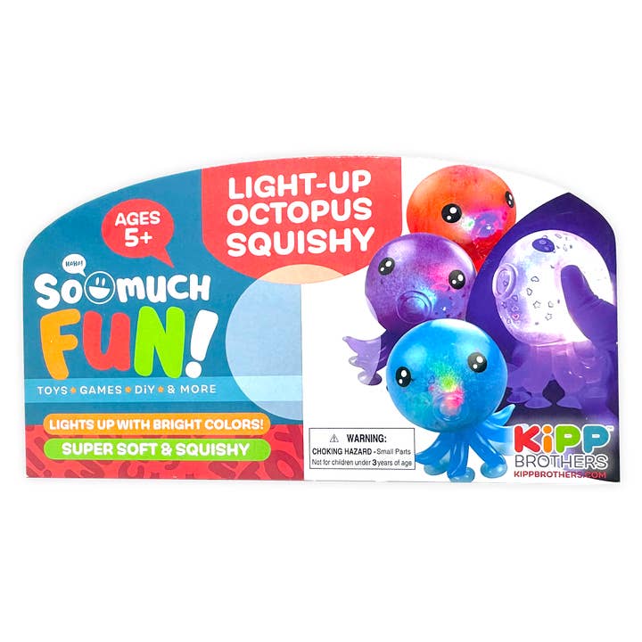 Novelty Brands - Wholesale Squishy Toy - Kids & Baby - So Much Fun! Squishy Light Up Octopus Boxed Toy - 12/Display5