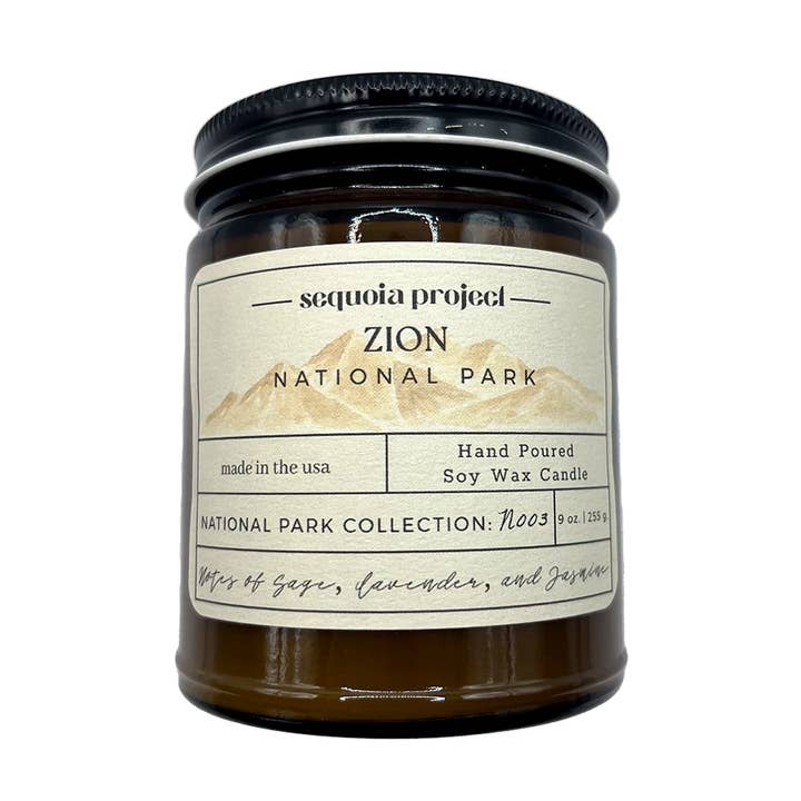 Sequoia Project - Wholesale Jar/Filled Candle - Zion National Park Candle0