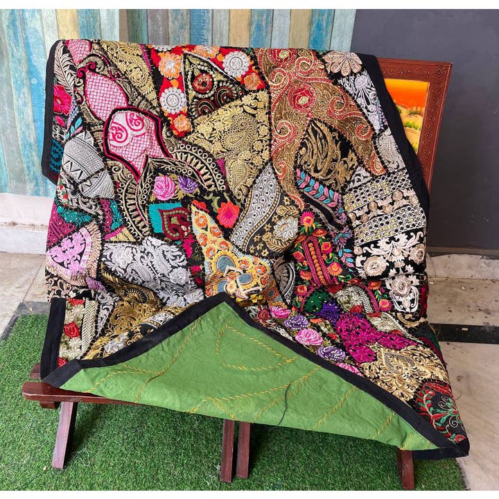 Bhawana Handicrafts - Wholesale Tapestry/Textile - Embroidered Table Runner Vintage Tapestry Boho Wall Hanging5