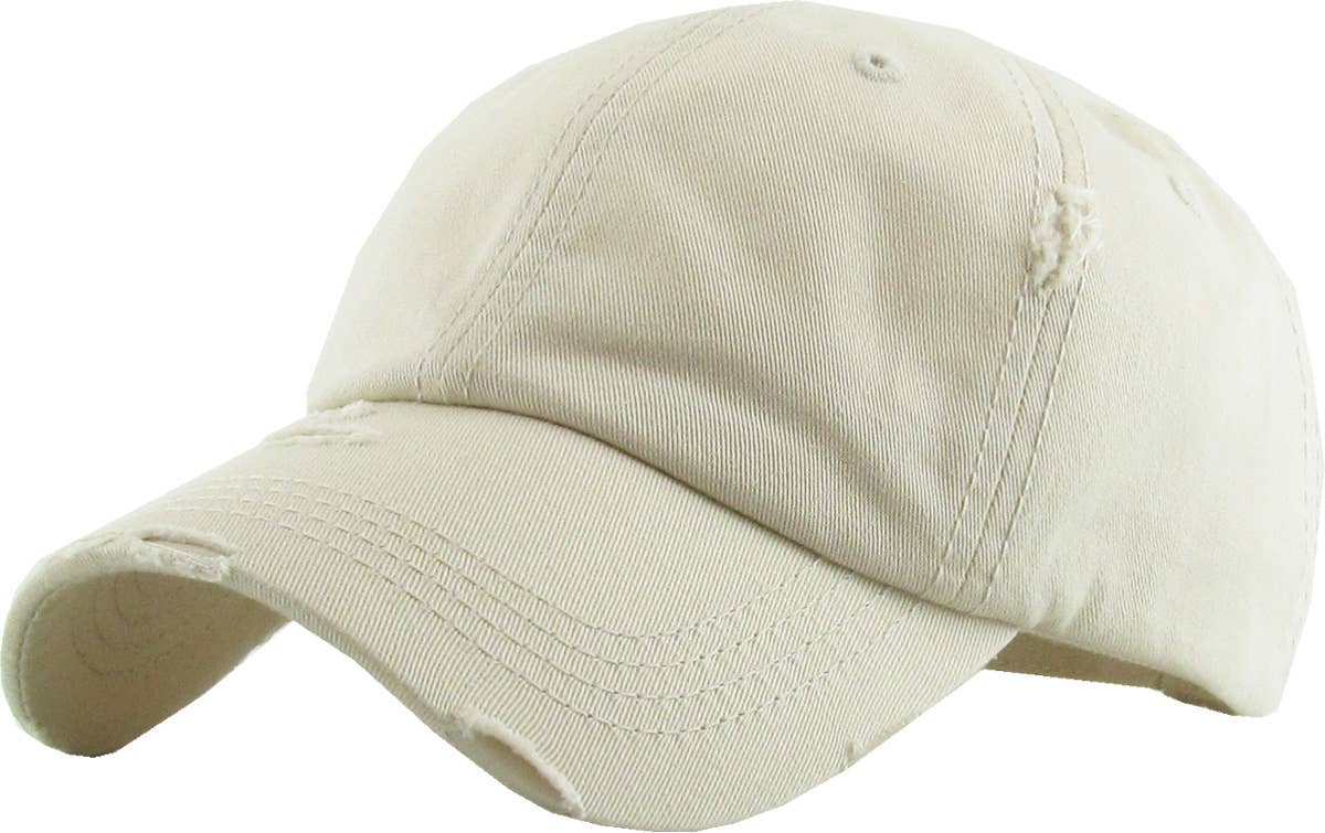KBETHOS - Wholesale Ponytail Cap - Women's - Ponytail Washed Distressed Cotton Cap129