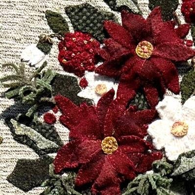 Traditional Primitives - Wholesale Craft Sewing Kit - Winter Bouquet Wool Applique Pattern3