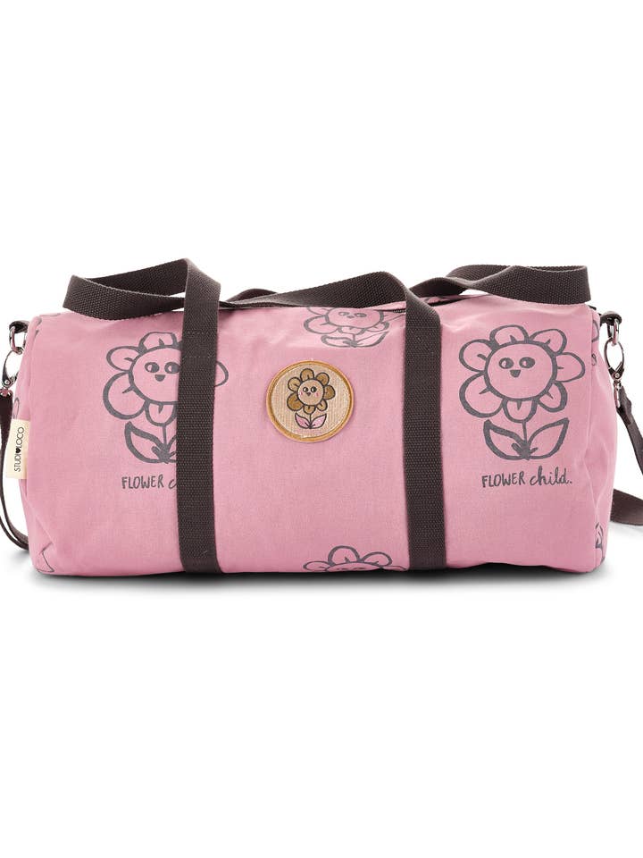 Canvas duffle/sport bag floral for wholesale by Studioloco