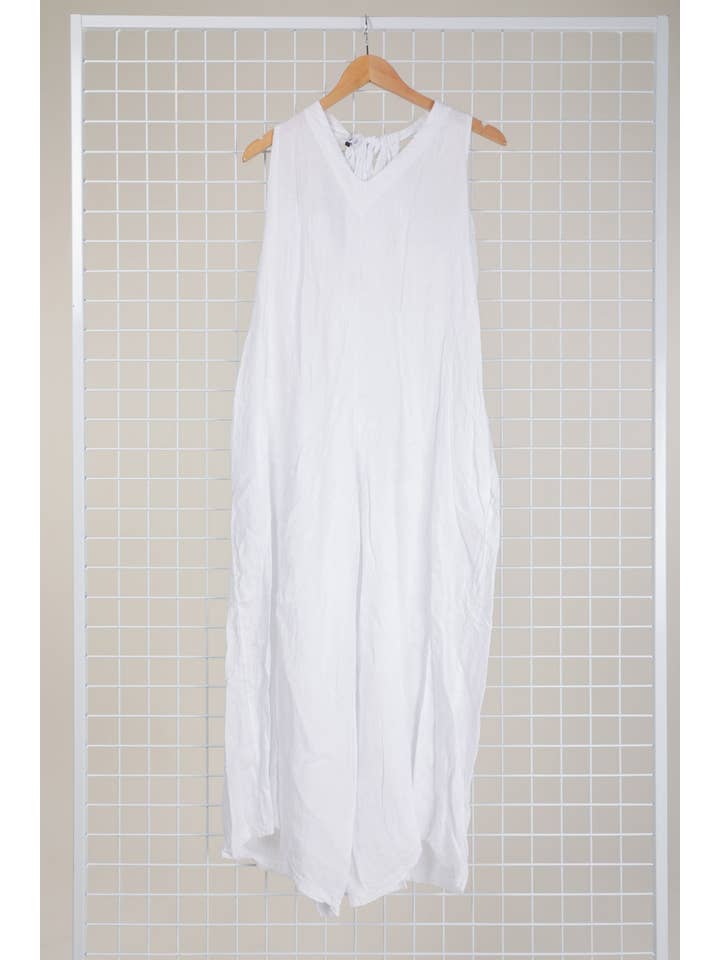 la maison des fibres naturelles - Wholesale Jumpsuit - Women's - Sleeveless jumpsuit in 100% linen 62014