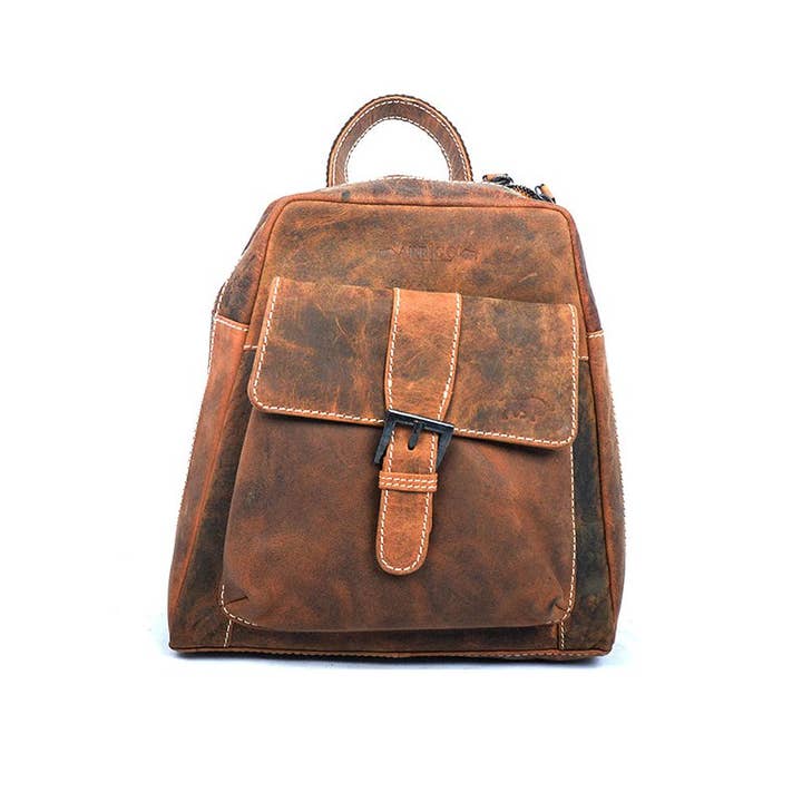 Buffalo Leather Backpack In 3 Colors - This Compact Backpack for wholesale by Arrigo