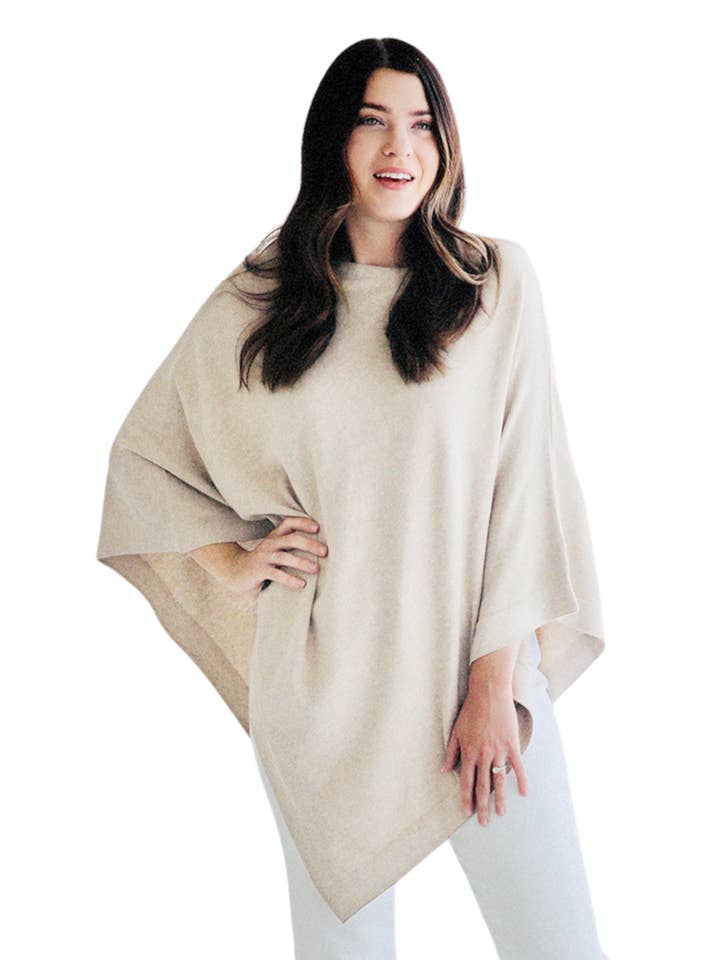 Viverano Organics - Wholesale Poncho - Women's - Women's Eco-Chic Poncho Sweater Knit Pullover (Organic)15