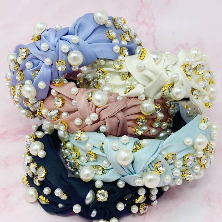 Ellison+Young - Wholesale Fashion Headband - Women's - My Winslet Jeweled Satin Headband11