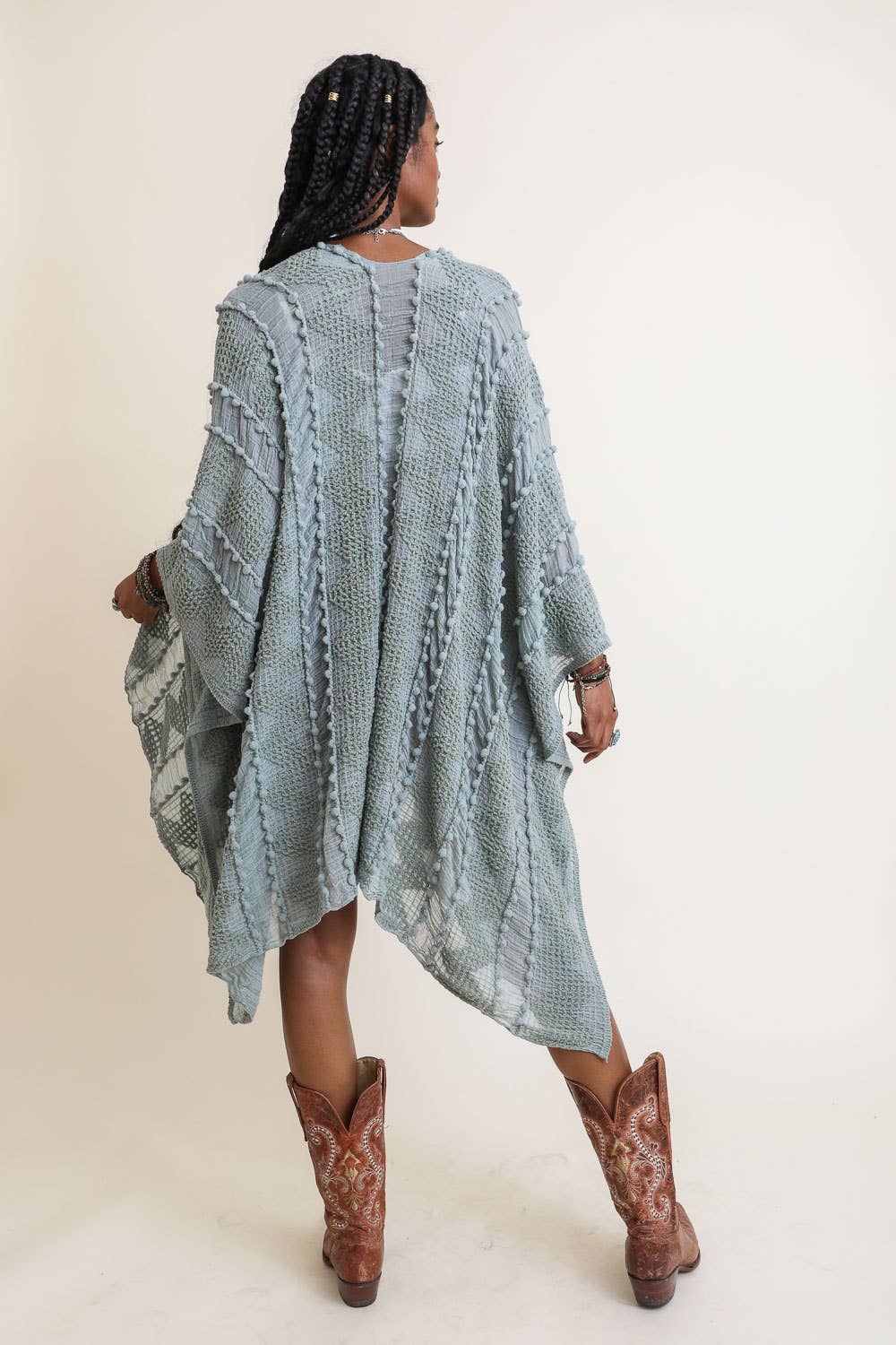 Leto Accessories - Wholesale Kimono - Women's - Embroidered Zig Zag Soft Kimono ⚡️ - Cover Up7