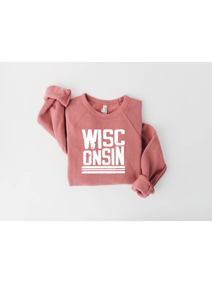 Autumn Rose Co. - Wholesale Graphic Sweatshirt - Women's - Wisc-onsin Crew Sweatshirt