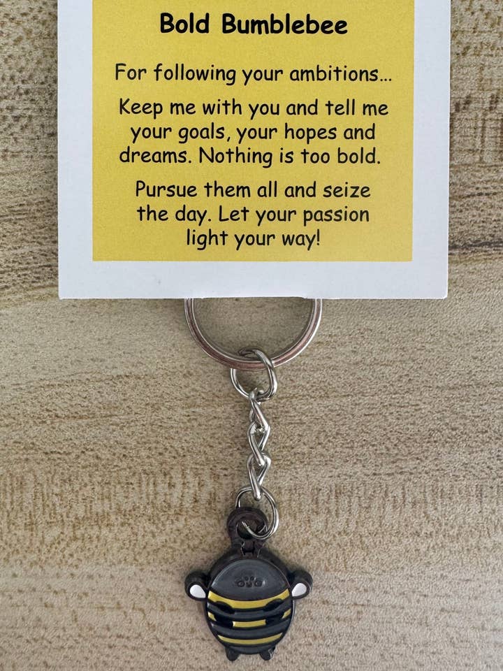 Bold Bumblebee Keychain for wholesale by Little Joys