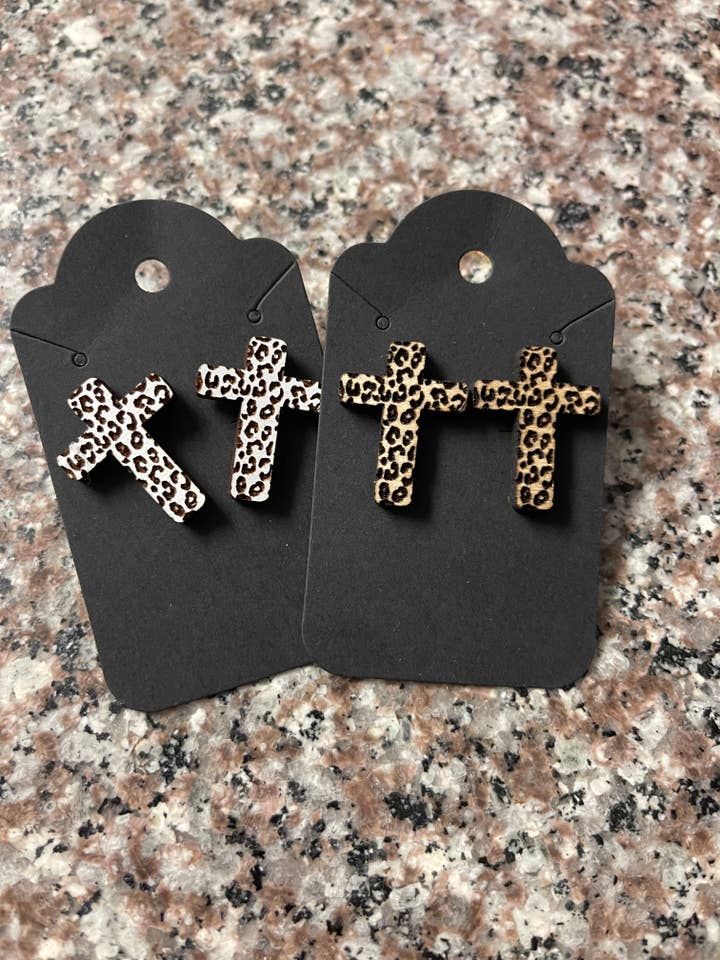 Leopard Crosses for wholesale by Sweet Home Creative Co.