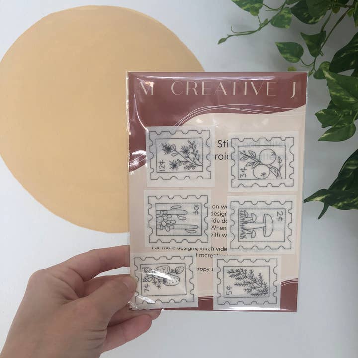 MCreativeJ – wholesale Embroidery/cross-stitch supplies – Botanical Stamps - Peel Stick and Stitch Hand Embroidery Patterns2
