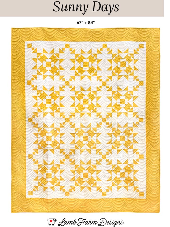 Padrão de Colcha Dias de Sol por atacado de Lamb Farm Designs