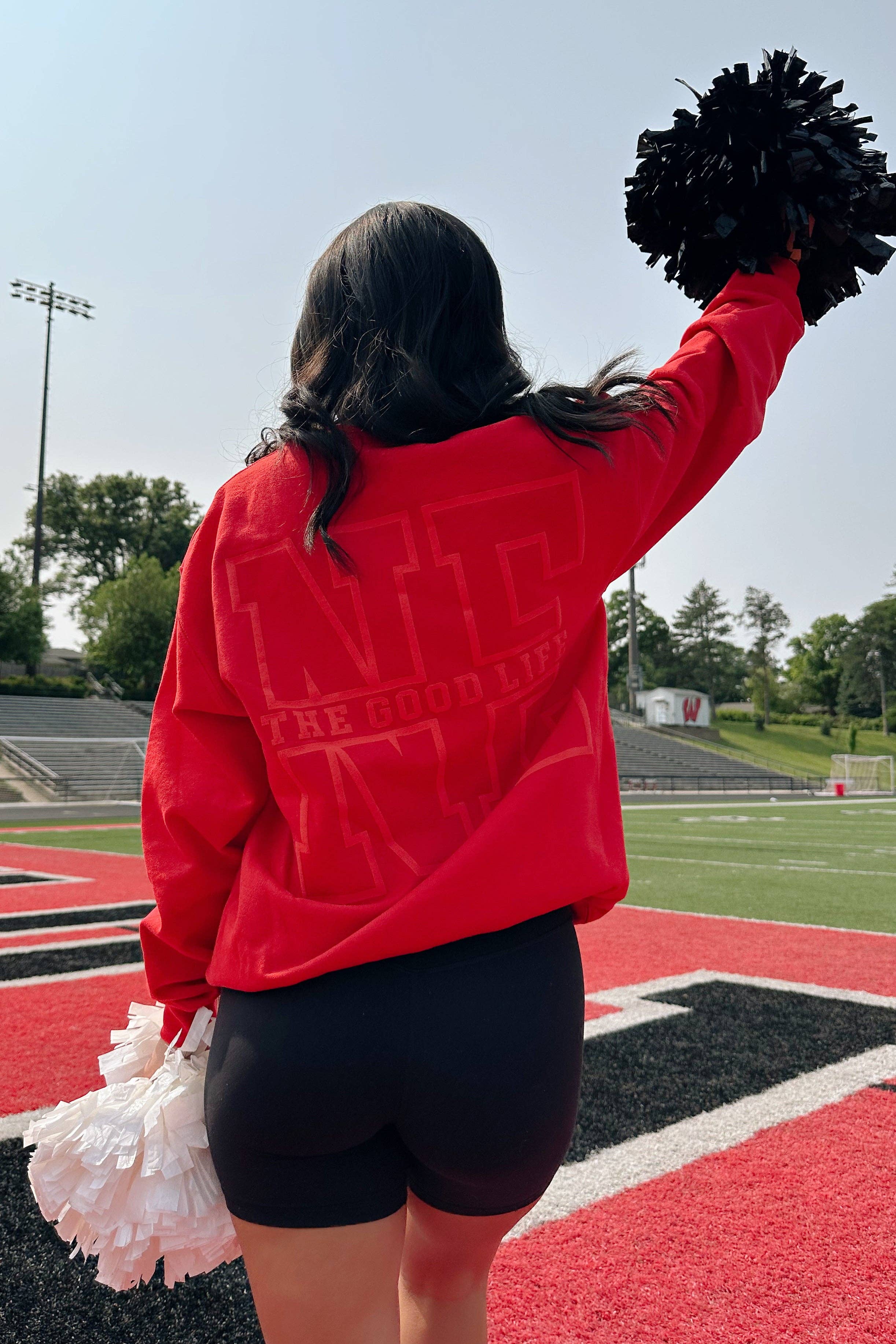 NE Crewneck Sweatshirt - Red for wholesale on Faire7