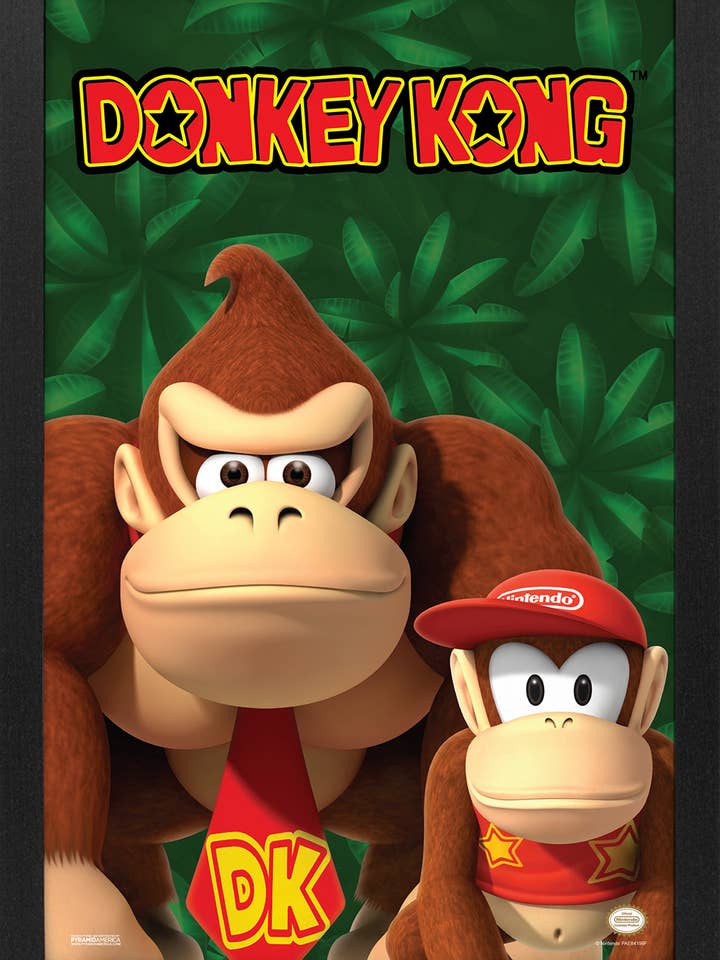 Donkey Kong - DK & Diddy Portrait Framed Print for wholesale by Pyramid America