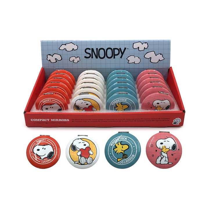 Puckator EU - Wholesale Compact Mirror - Peanuts Snoopy & Woodstock Compact Mirror