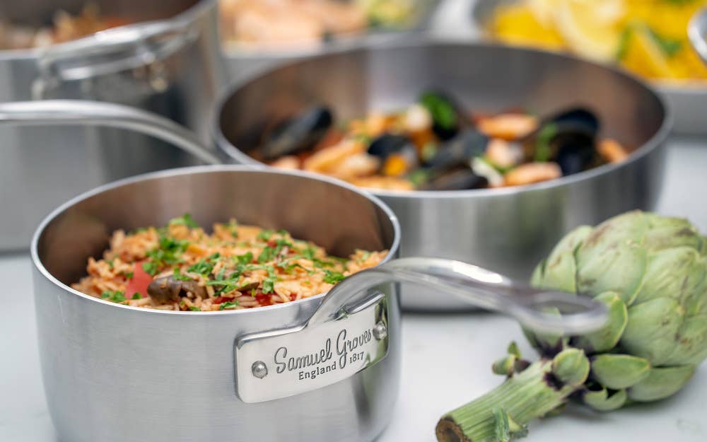 samuel groves - Wholesale Saucepan - Classic 16cm Stainless Steel Triply Saucepan with Lid5